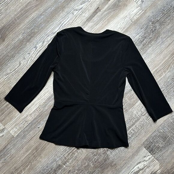 WHITE HOUSE | BLACK MARKET • XS • black • lined • 3/4 sleeve • woman’s top - Picture 7 of 10